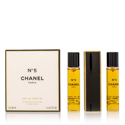 No. 5 Chanel Twist & Spray Edp Spray 3 X Oz Set For Women - Bezali