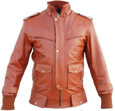 Shirt-style Leather Jacket