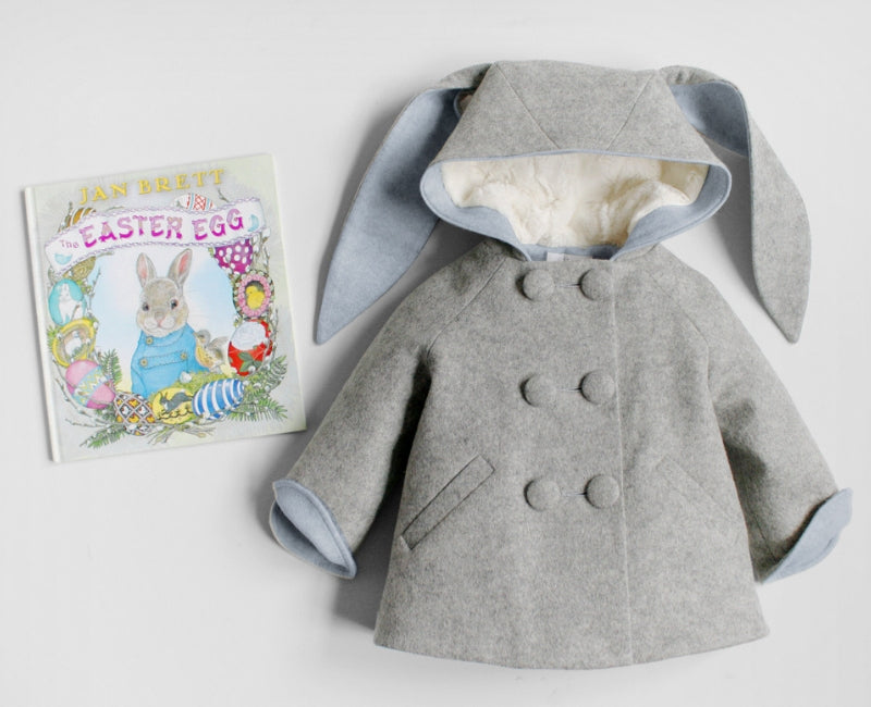 The Easter Egg by Jan Brett and Little Goodall Six Button Bunny Coat