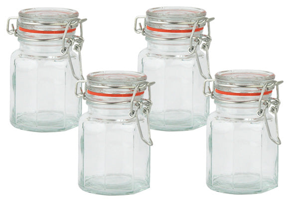 glass spice jar set