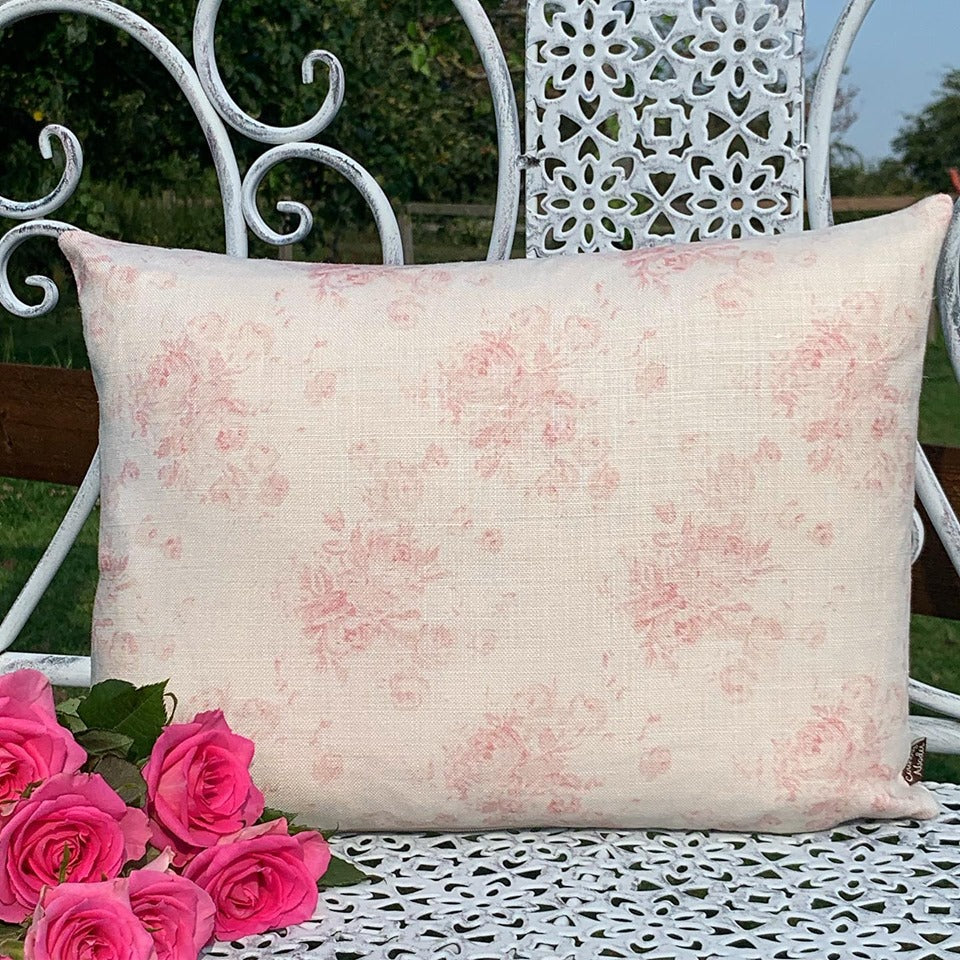 Faded Pink Floral Cushions – Country Abodes