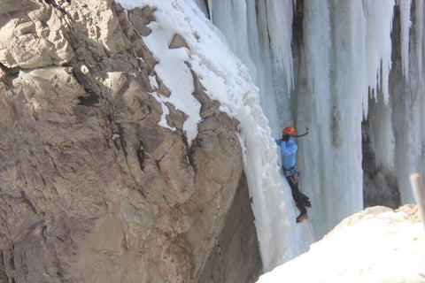 Ice Climber in Ouray, CO Ice Climbing Festival