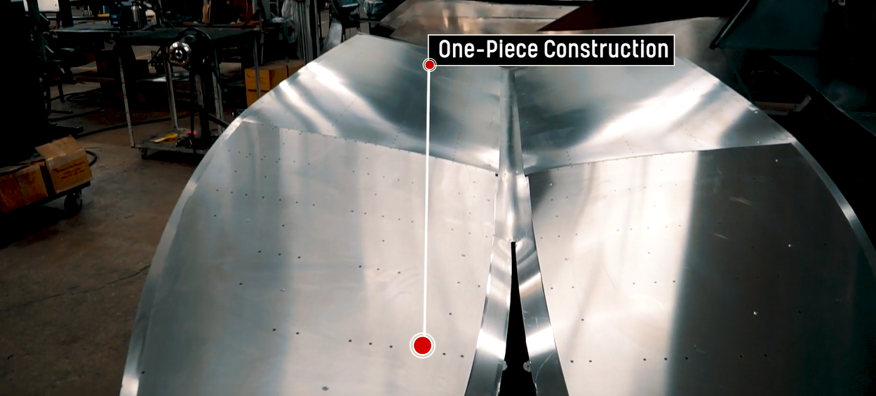 2XB Hull One Piece Contstruction