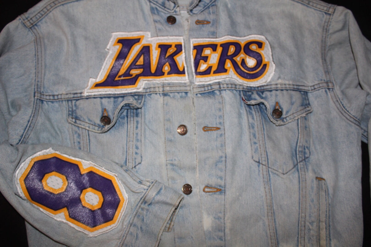 lakers jean jacket