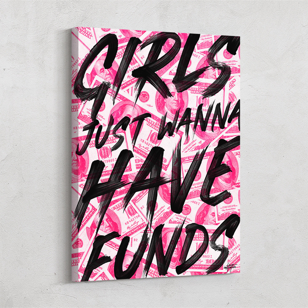 Girl Funds Motivational Wall Art Inktuitive 9646