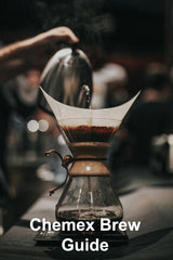 brewing coffee in chemex brewer