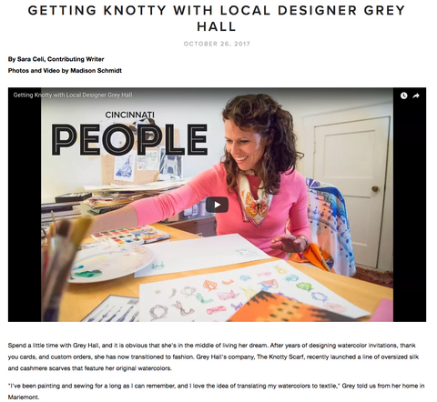 Cincy People_Cincinnati People_Interview with Grey Hall Design_The Knotty Scarf_Silk Scarf