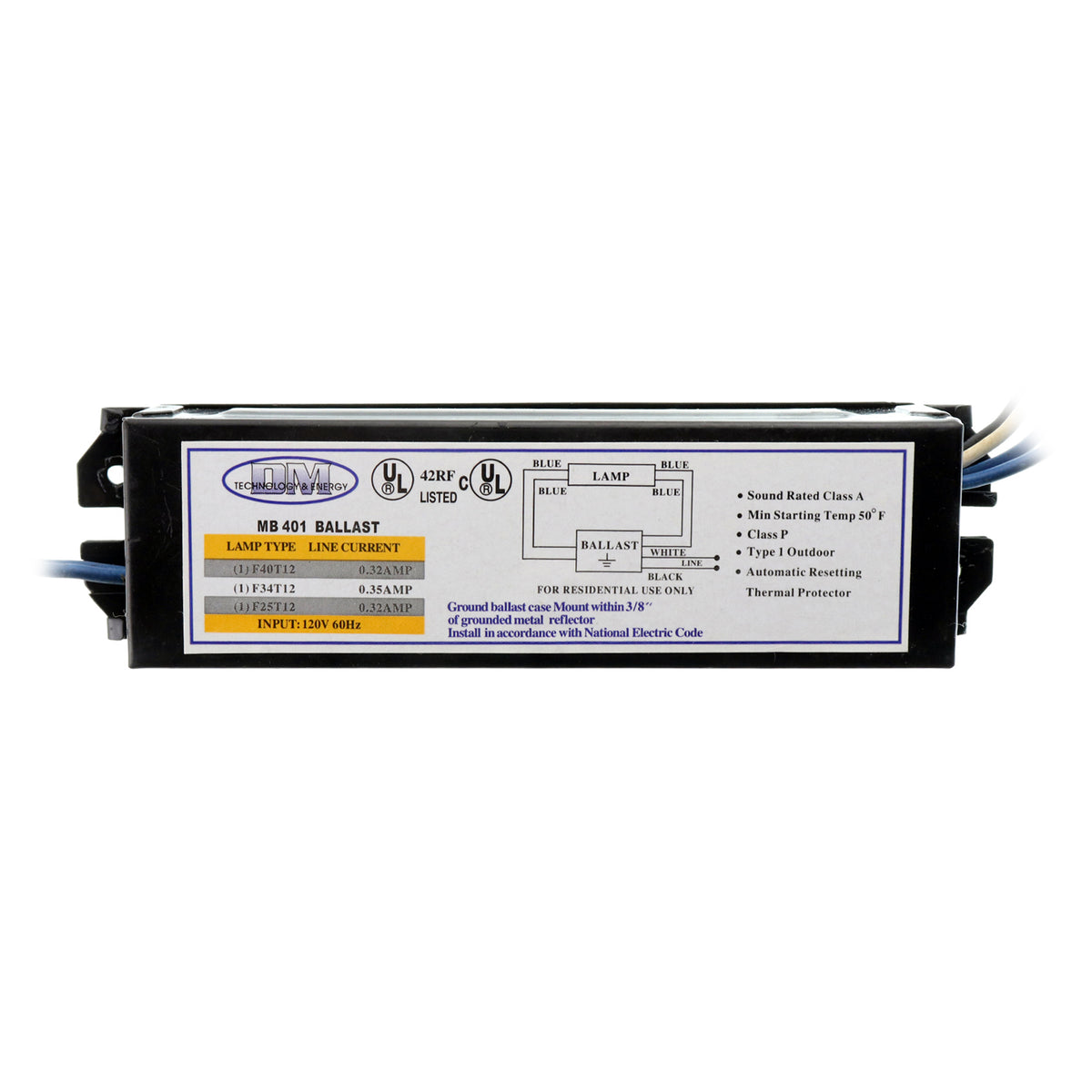 120v 60hz ballast