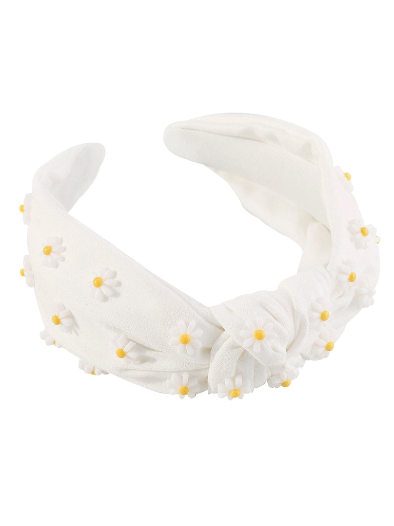 Retro Daisy Knotted Bowknot Headband