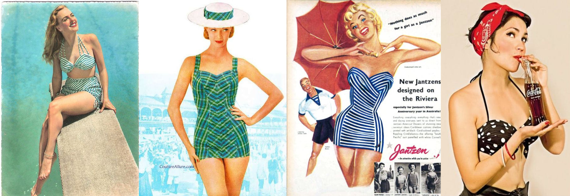 Vintage Swimsuits, Womens Vintage Swimwear, Vintage Bathing Suits