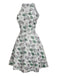 [Pre-sale] White 1960s Butterfly Jacquard Mini Dress