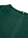 [Pre-Sale] Green 1930s Solid V-Neck Jumpsuit