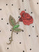 [Pre-Sale] Khaki 1950s Embroidered Rose V-Neck Romper