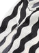 [Pre-Sale] Black & White 1950s Curve Print Blouse