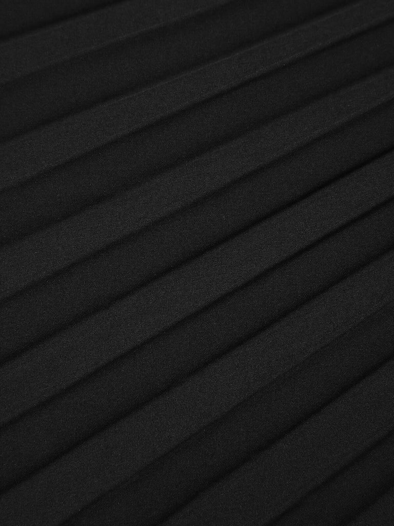 [Pre-Sale] Black 1950s Elegant Pleated Skirt