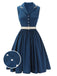 [Pre-Sale] 1960s Navy Blue Sleeveless Lapel Dress