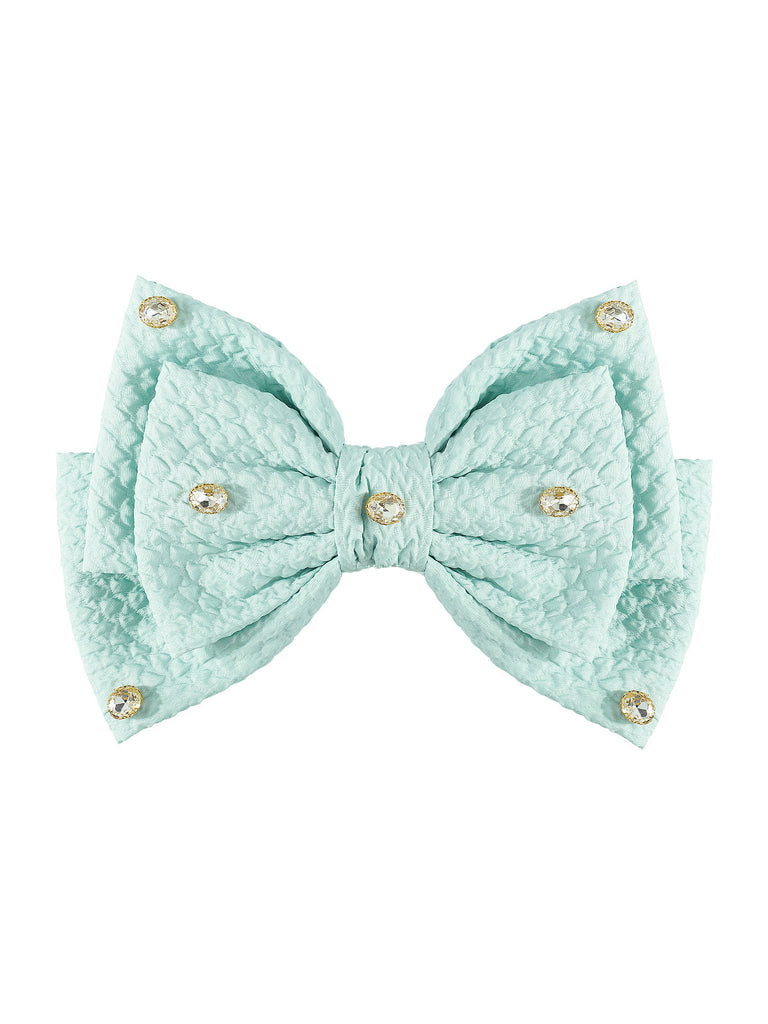 Retro All-Match Solid Geometric Texture Bow Hairpin