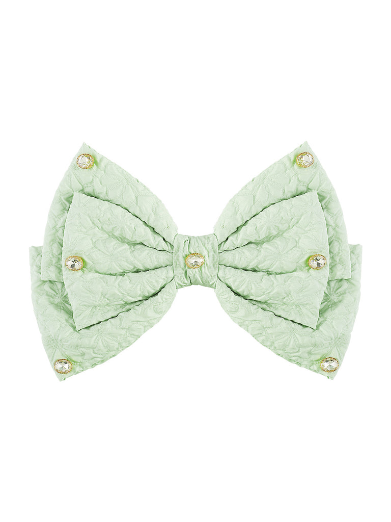 Retro All-Match Solid Geometric Texture Bow Hairpin