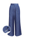 Blue 1940s High Waist Wide Leg Pants