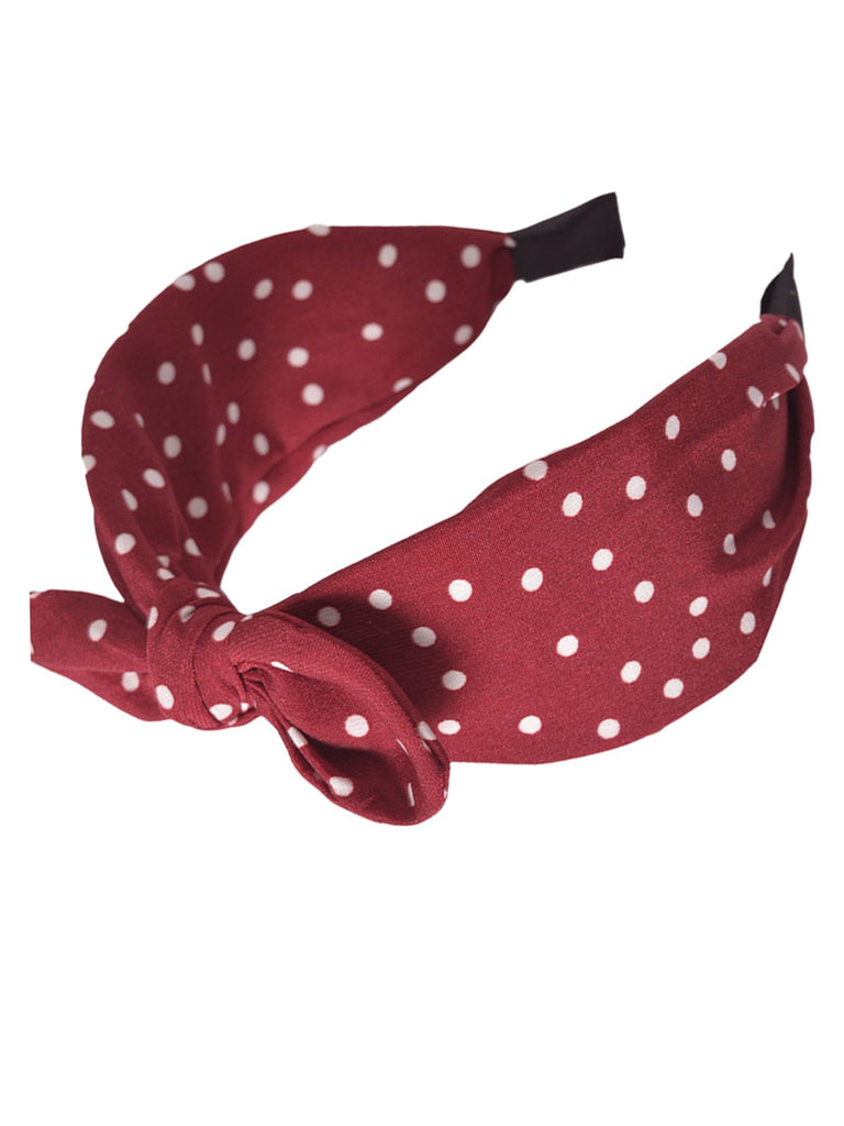 Retro Polka Dot Knotted Bowknot Headband