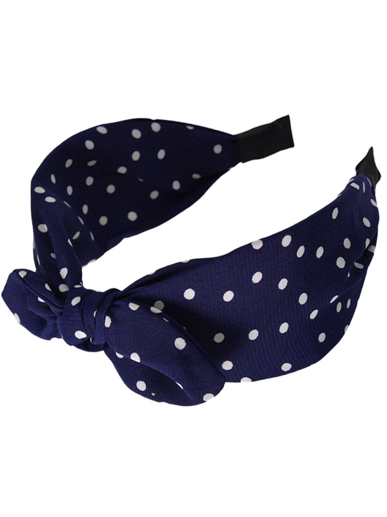 Retro Polka Dot Knotted Bowknot Headband