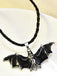 Black Retro Halloween Bat Necklace