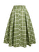 Green 1950s Plaid Swing Skirt