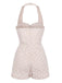 Light Pink 1950s Halter Romper & Polka Dots Skirt