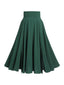 Green 1950s Solid Vintage Skirt