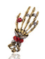 Retro Halloween Skeleton Hand Brooch