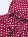 1950s Retro Polka Dot Halter One-Piece Swimsuit