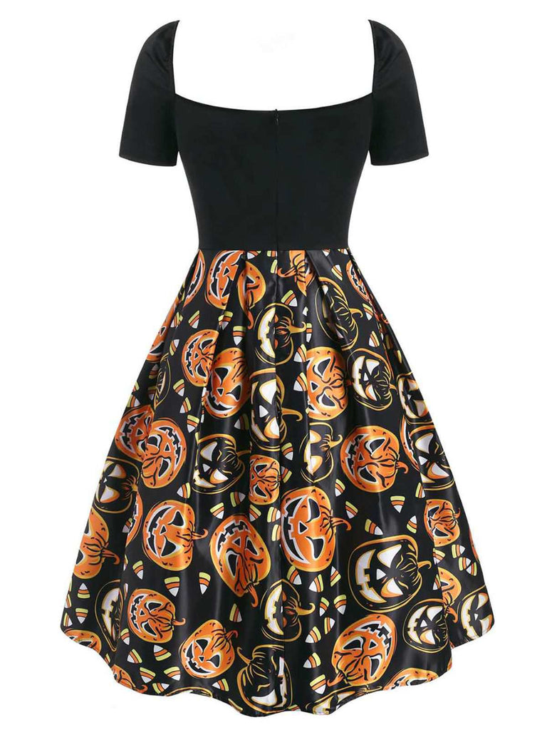Black 1950s Pumpkin Costume Dress