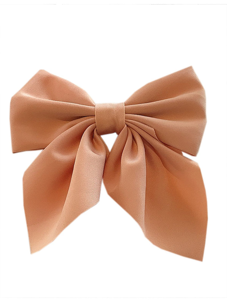 Retro All-match Solid Bow Hairpin