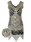 Plus Size Apricot 1920s Sequined Flapper Dress