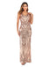 [US Warehouse] Pink 1920s Sequined Embellished Maxi Dress