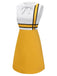 White & Yellow 1960s Bowknot Patchwork Dress