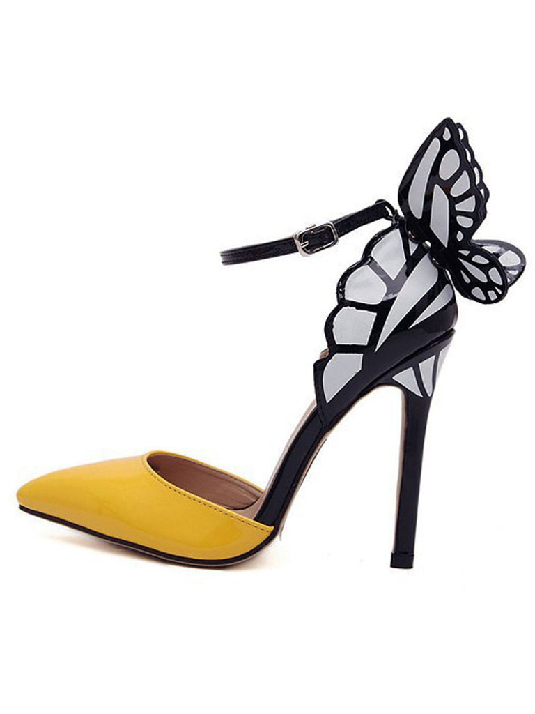 Retro Butterfly Décor Pointed Shoes