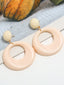 Retro Apricot Plastic Hoop Earrings