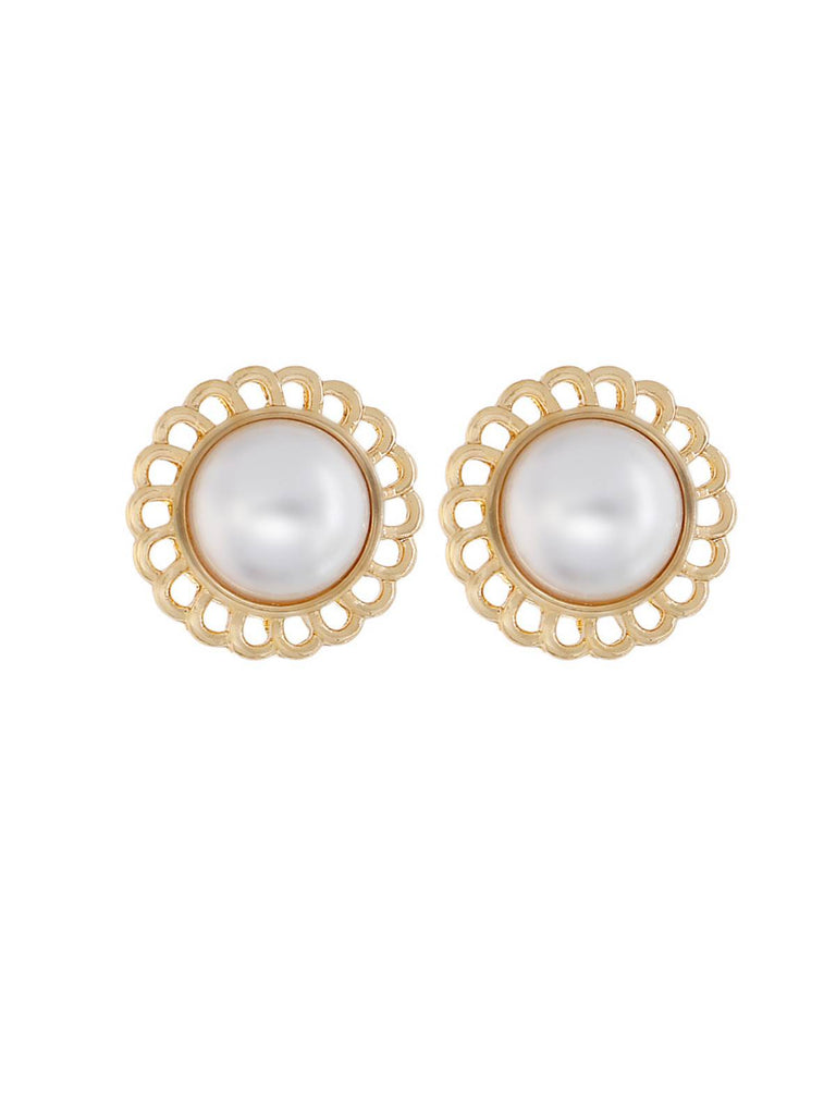 Retro Artificial Pearl Stud Earrings