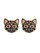 Black 1950s Halloween Cat Earring