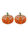 Orange 1950s Halloween Pumpkin Earring