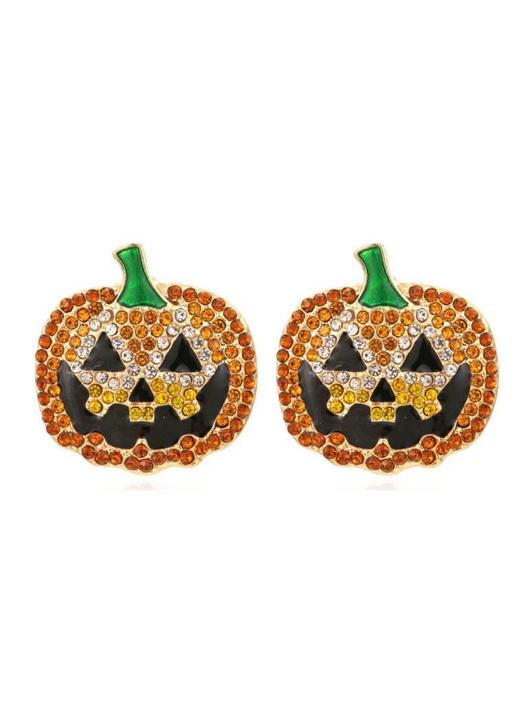 1950s Halloween Grimace Pumpkin Earring