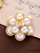 White Pearl Flowers Elegant Ear Studs