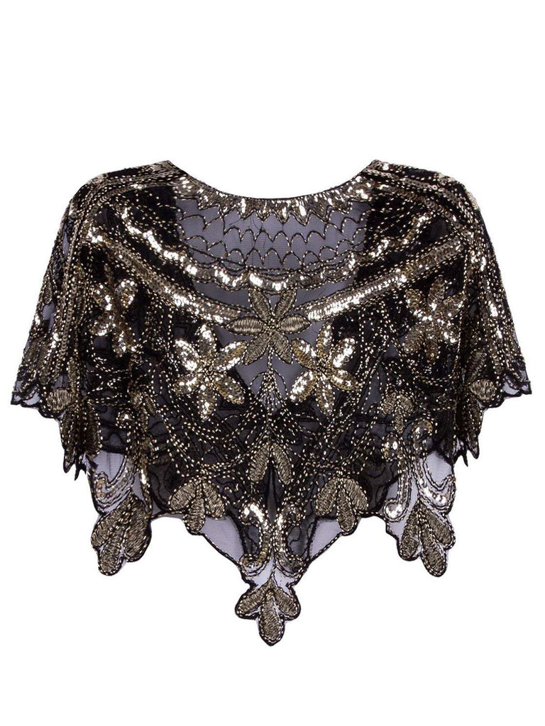 1920s Sequin Beaded Cape