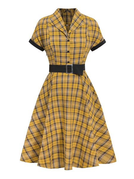 mustard 50s skirt