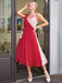 Red 1950s Polka Dot Pocket Swing Dress