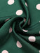 Emerald 1930s Polka Dot Fishtail Dress