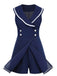 Navy Blue 1950s Sailor Collar Romper