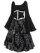 Halloween Gothic Spider Web Swing Dress