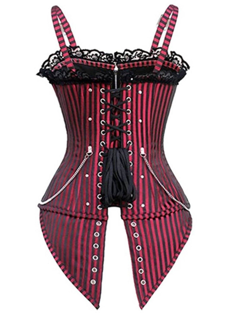 Steampunk Leather Gothic Strap Buckle Corset